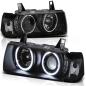 Preview: Scheinwerfer CCFL Angel Eyes für BMW 3er E36 Limo Touring Bj. 90-99 Schwarz