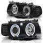 Preview: Xenon CCFL Angel Eyes Scheinwerfer für BMW 7er E38 98-01 Schwarz