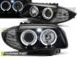 Preview: Scheinwerfer Angel Eyes für BMW 1er E81 E82 E87 E88 Bj. 04-11 Schwarz