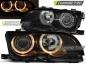 Preview: Scheinwerfer LED Angel Eyes für BMW 3er E46 Coupe Cabrio 01-03 Schwarz