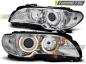 Preview: Scheinwerfer Angel Eyes für BMW 3er E46 Coupe Cabrio Bj. 03-06 Chrom