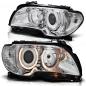 Preview: Scheinwerfer Angel Eyes für BMW 3er E46 Coupe Cabrio Bj. 03-06 Chrom