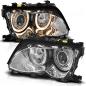 Preview: Scheinwerfer LED Angel Eyes für BMW 3er E46 Limo Touring Bj. 01-05 Chrom