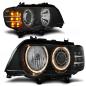 Preview: Xenon Scheinwerfer Angel Eyes für BMW X5 E53 Bj. 99-03 Schwarz mit LED Blinker