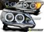Preview: LED Angel Eyes Scheinwerfer für BMW 5er E60/E61 03-07 chrom mit LED Blinker