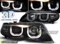 Preview: Scheinwerfer 3D Angel Eyes für BMW 3er E46 Limo Touring Bj. 01-05 Schwarz