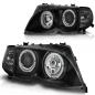 Preview: LED Angel Eyes Scheinwerfer für BMW 3er E46 01-05 chrom Set