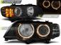 Preview: Scheinwerfer Angel Eyes für BMW X5 E53 Bj. 99-03 Schwarz mit LED Blinker