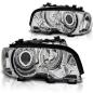 Preview: Scheinwerfer CCFL Angel Eyes für BMW 3er E46 Coupe Cabrio Bj. 99-03 Chrom