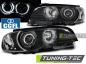 Preview: Scheinwerfer CCFL Angel Eyes für BMW 3er E46 Coupe Cabrio Bj. 99-03 Schwarz