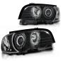 Preview: Scheinwerfer CCFL Angel Eyes für BMW 3er E46 Coupe Cabrio Bj. 99-03 Schwarz