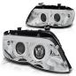 Preview: Xenon Scheinwerfer Angel Eyes für BMW X5 E53 Facelift Bj. 03-06 Chrom