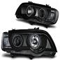 Preview: Xenon LED Angel Eyes Scheinwerfer für BMW X5 E53 99-03 schwarz