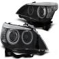 Preview: Xenon CCFL Angel Eyes Scheinwerfer für BMW 5er E60/E61 05-07 schwarz