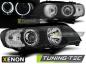 Preview: Xenon Scheinwerfer LED Angel Eyes für BMW X5 E53 Bj. 99-03 Schwarz