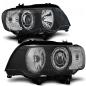 Preview: Xenon Scheinwerfer LED Angel Eyes für BMW X5 E53 Bj. 99-03 Schwarz