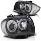 Preview: Scheinwerfer LED Angel Eyes für BMW 1er E81 E82 E87 E88 Bj. 04-11 Grau
