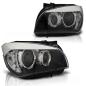 Preview: LED Angel Eyes Scheinwerfer für BMW X1 E84 10/09-12 schwarz