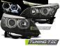 Preview: Scheinwerfer LED Angel Eyes für BMW 5er E60 E61 Bj. 03-07 Schwarz