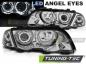 Preview: Scheinwerfer LED Angel Eyes für BMW 3er E46 Limo Touring Bj. 98-01 Chrom