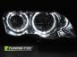Preview: Scheinwerfer LED Angel Eyes für BMW 3er E46 Limo Touring Bj. 98-01 Chrom
