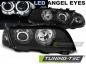 Preview: Scheinwerfer LED Angel Eyes für BMW 3er E46 Limo Touring Bj. 98-01 Schwarz