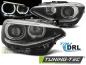 Preview: LED Tagfahrlicht Angel Eyes Scheinwerfer für BMW 1er F20/F21 11-14 schwarz