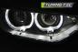 Preview: LED Tagfahrlicht Angel Eyes Scheinwerfer für BMW 3er F30/F31 11-15 schwarz