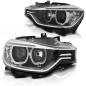 Preview: LED Tagfahrlicht Angel Eyes Scheinwerfer für BMW 3er F30/F31 11-15 schwarz