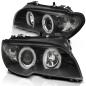 Preview: Scheinwerfer CCFL Angel Eyes für BMW 3er E46 Coupe Cabrio Bj. 03-06 Schwarz