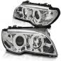Preview: Xenon Scheinwerfer CCFL Angel Eyes für BMW 3er E46 Coupe Cabrio Bj. 03-06 Chrom