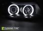 Preview: CCFL Angel Eyes Scheinwerfer für BMW 3er E90/E91 05-08 schwarz