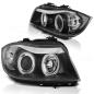Preview: CCFL Angel Eyes Scheinwerfer für BMW 3er E90/E91 05-08 schwarz
