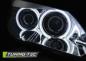Preview: Scheinwerfer CCFL Angel Eyes für BMW 5er E60 E61 Bj. 03-07 Chrom mit LED Blinker