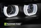 Preview: Xenon Scheinwerfer 3D Angel Eyes für BMW 3er E90 E91 Bj. 05-08 Schwarz