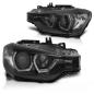 Preview: Scheinwerfer DRL LED Tagfahrlicht für BMW 3er F30 F31 Bj. 11-15 Schwarz