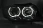 Preview: Scheinwerfer LED Angel Eyes für BMW 3er E90 E91  05-08 Schwarz mit LED Blinker