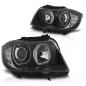 Preview: Scheinwerfer LED Angel Eyes für BMW 3er E90 E91  05-08 Schwarz mit LED Blinker