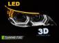 Preview: Scheinwerfer 3D Angel Eyes für BMW 5er E60 E61 Bj. 03-07 Chrom mit LED Blinker