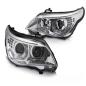 Preview: Scheinwerfer 3D Angel Eyes für BMW 5er E60 E61 Bj. 03-07 Chrom mit LED Blinker