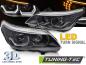 Preview: 3D LED Angel Eyes Scheinwerfer für BMW 5er E60 / E61 03-07 schwarz LED Blinker