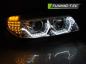 Preview: 3D LED Angel Eyes Scheinwerfer für BMW 3er E90/E91 05-08 chrom mit LED Blinker
