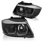 Preview: Scheinwerfer 3D Angel Eyes für BMW 3er E90 E91 Bj. 05-08 Schwarz mit LED Blinker