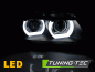 Preview: 3D LED Tagfahrlicht Angel Eyes Scheinwerfer für BMW 3er E90/E91 LCI 09-11 Black