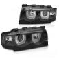 Preview: Scheinwerfer 3D Angel Eyes für BMW 7er E38 Bj. 94-01 Schwarz