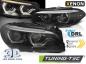 Preview: Xenon Scheinwerfer DRL LED Tagfahrlicht für BMW 5er F10 F11 Bj. 10-13 Schwarz