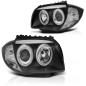 Preview: CCFL Angel Eyes Scheinwerfer für BMW 1er E81, E82, E87, E88 04-11 schwarz