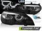 Preview: LED DRL Scheinwerfer 3D Angel Eyes für BMW X5 E70 Bj. 07-13 Schwarz