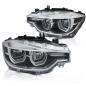 Preview: Voll LED Scheinwerfer Tagfahrlicht für BMW 3er F30 F31 Bj. 11-15 Schwarz