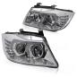 Preview: LED Angel Eyes Scheinwerfer Set für BMW 3er E90/E91 05-08 chrom mit LED Blinker